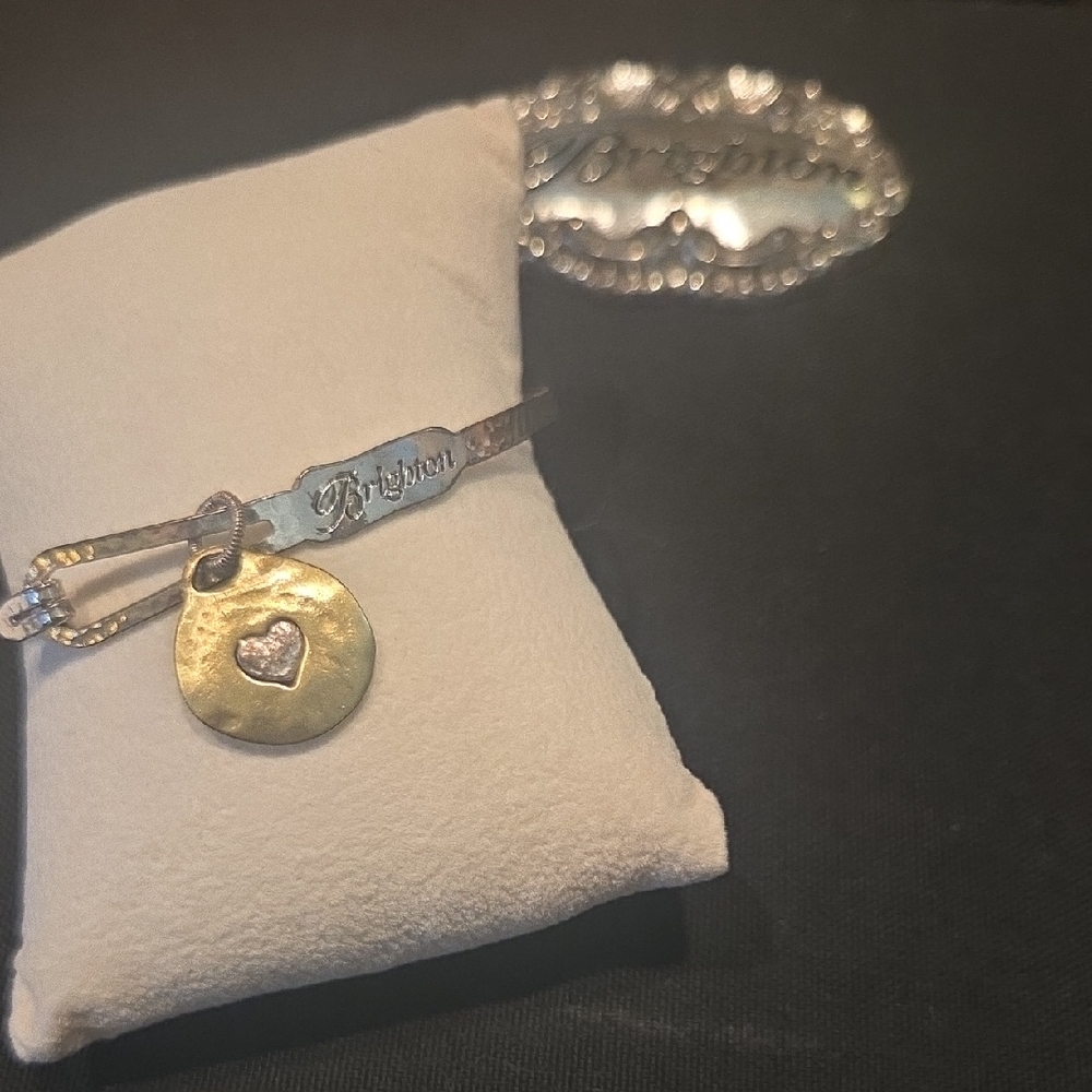 Brighton Two-Tone Heart Disc Bracelet